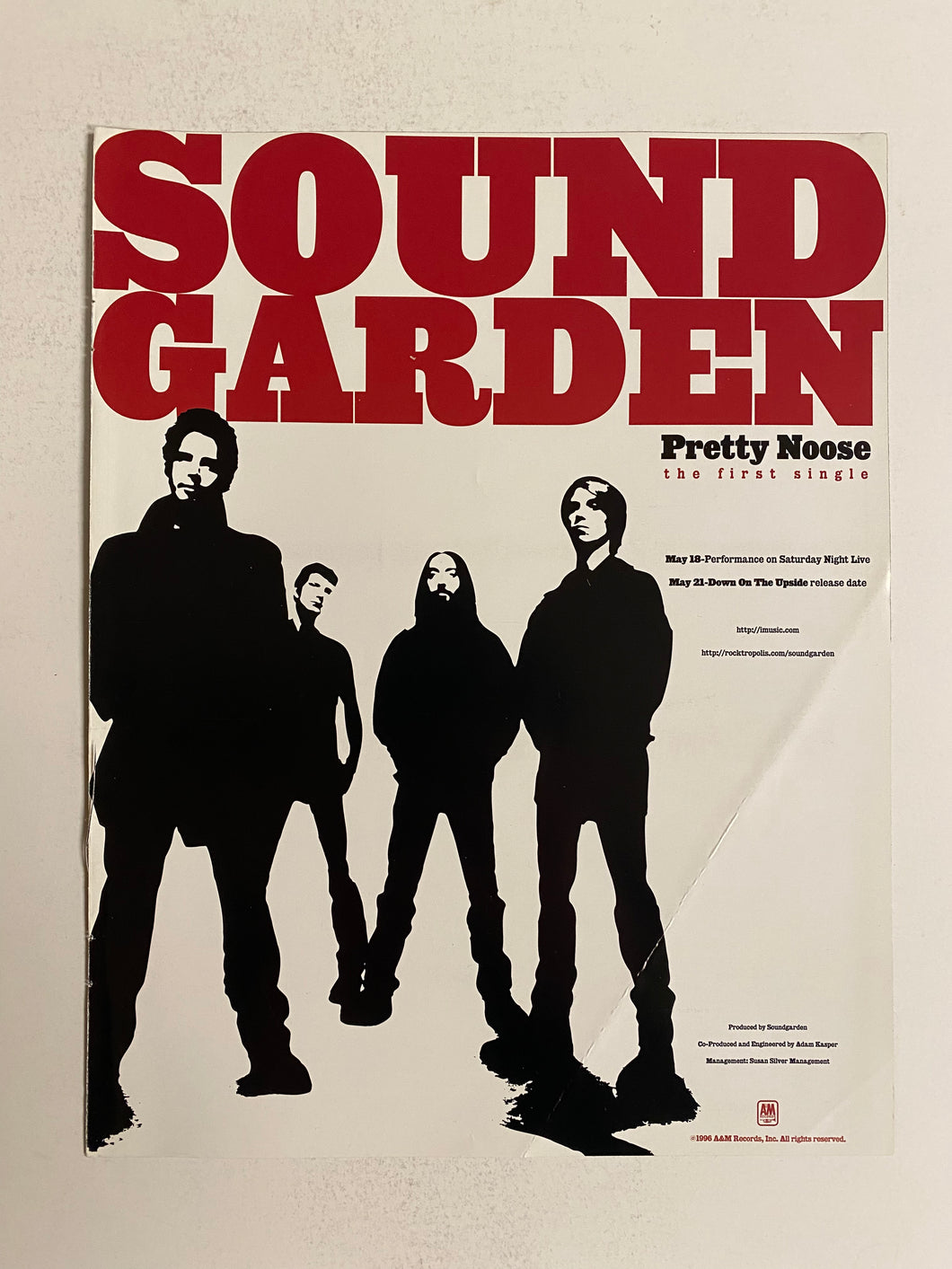 Soundgarden - 8 1/2” x 11” Trade Ad #2