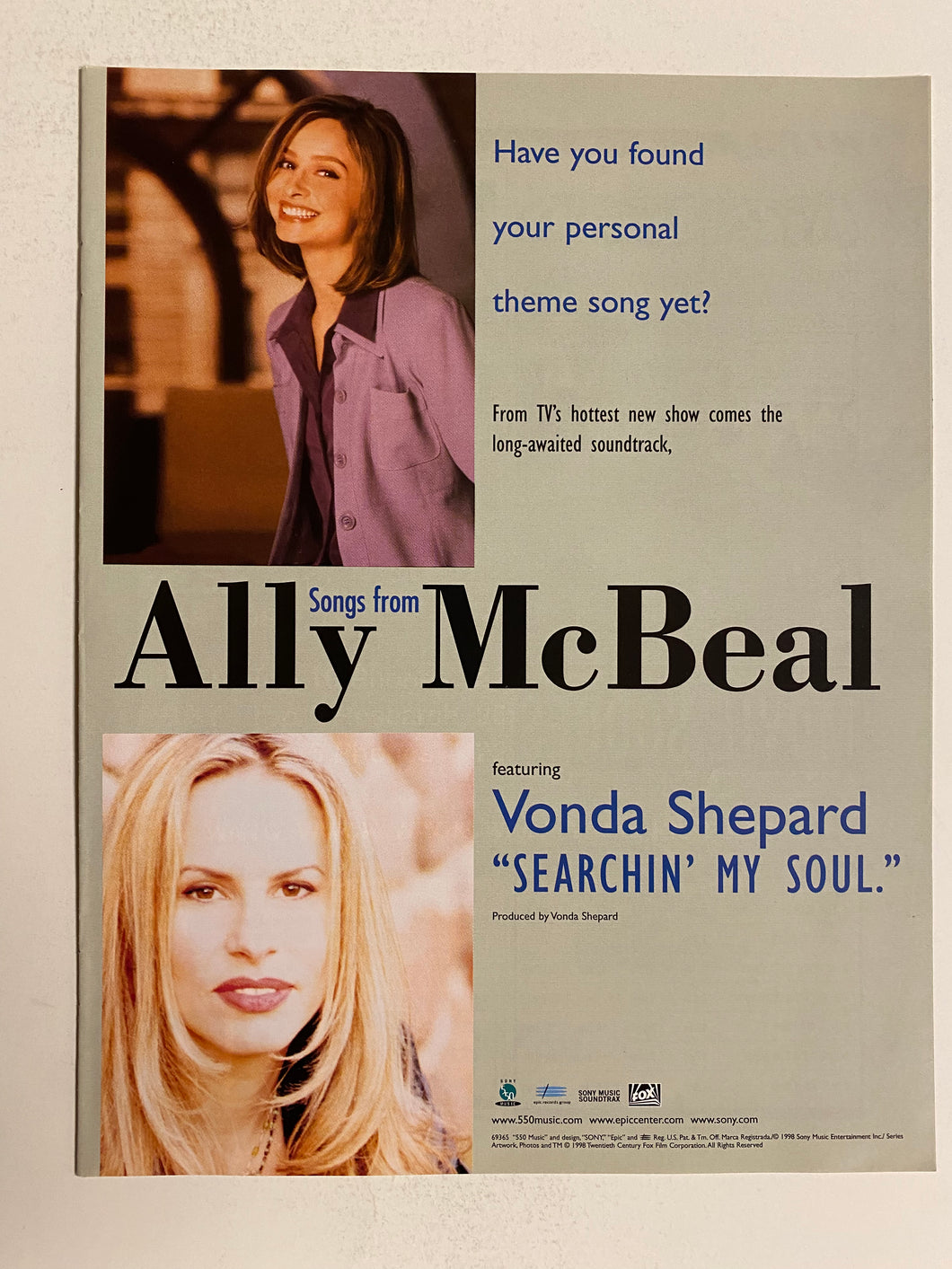 Vonda Shepard - 8 1/2” x 11” Trade Ad #1