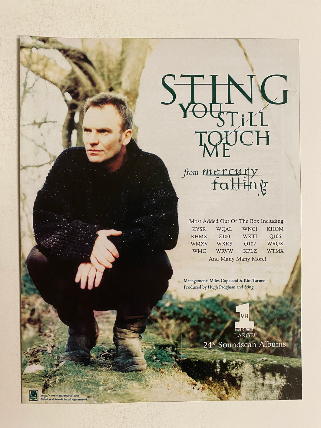 Sting - 8 1/2” x 11” Trade Ad #2